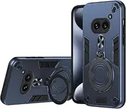 Smartphone Back Case Compatible with Nothing Phone (2a) Case Shockproof Magnetic Kickstand Hard Cover Shockproof Dustproof Drop Proof Military Grade Protective Cover Compatible with Nothing Phone (2a)