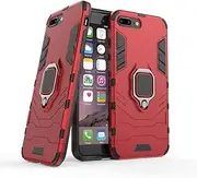 Case for iPhone 7 Plus/iPhone 8 Plus,Hybrid Heavy Duty Protection Shockproof Defender Kickstand Armor Case Cover,Red