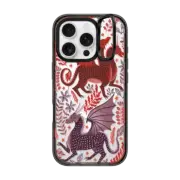 iPhone 16 Pro Impact Ring Stand Case MagSafe Compatible Red Dragon Mythical Magic