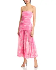 Bardot Solana Printed Mesh Maxi Dress