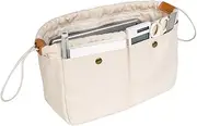 YONBEN Insert Organizer Bag - Tote Bag Organizer for Purse Organizer Insert for Small、middle and Large Totes - Drawstring Canvas - Perfect for Purse Organization - Cotton Canvas Pouches