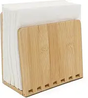Bamboo Wooden Napkin Holder - Practical Napkin Dispenser for Table & Kitchen - Restaurant & Bar Decoration and Accessories (Natural)