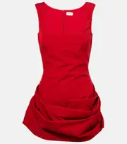 [Magda Butrym] Magda Butrym Draped poplin minidress AU 12 red