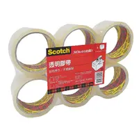 在飛比找Yahoo奇摩購物中心優惠-3M Scotch 透明封箱膠帶3036-6 (48mm*4