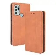 ic Auto-absorbed Vintage Style Wallet Design Phone Case Cover with for Motorola Moto G60S/G60