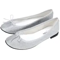 在飛比找Yahoo奇摩購物中心優惠-Repetto Cendrillon 銀蔥設計蝴蝶結芭蕾舞鞋