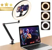 " Ring Light Stand Phone Holder Camera Mount Photography Makeup Zoom