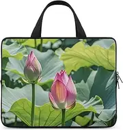 Laptop Case Sleeve Shockproof Computer Carrying Bag Beautiful Lotus Flowers Laptop Bag Tote Lightweight Notebook Case Cover Traveling Briefcase Handle Bags for Travel Business 17inch