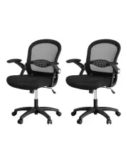 [Artiss] Mesh Office Chair Computer Chairs Mid Back in Black