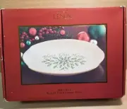 Lenox Holiday "Bless This Home" Tray 11" Holly Berry Mistletoe Christmas - New