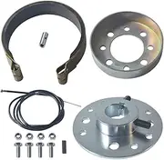 MERZHCHARE 4" Drum Brake Band Pin With 65" Cable For Go Kart 1" Bore & 1/4" Keyway For Mini Bike 12Cc 196Cc 6.5HP Dune Buggies Drift Trike Heavy Duty Go Kart Cart With Hardwar Kit