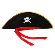 Halloween Pirate Hat Skull Print Pirate Captain Hat Pirate Party Hat Dress up