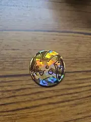 Pikachu Jumbo Metallic Foil Coin Gold cracked Ice Holo Pokemon Token TCG
