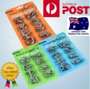 Metal Brain Teaser Puzzles Toy IQ Puzzles Metal Wire Classic Disentanglement
