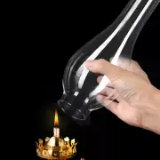 2pcs Oil Lamp Glass Lamp Shade Clear Kerosene Lamp Chimney Kerosene Lamp Cover