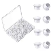 150 Pieces 10mm (3/8 Inch) Plastic Plugs for Hole Plugs Screw Hole Plugs for Door Screw Chair Cabin White