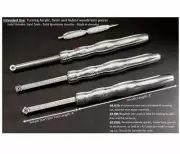 Acrylic/Resin Set of 3 Carbide Turning Tools - Simple Start (4" Tools with 8" Ha