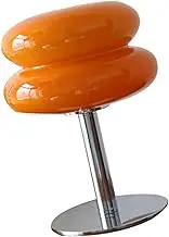 Table Lamp, Egg Tart Shape Wide Applicability Practical Simple Operation Bedside Light Energy Efficient for Girls for Home (Orange)