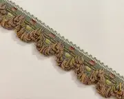 LEE JOFA HAZE "MONTE CARLO FAN" FRENCH PASSEMENTERIE SCALLOPED EDGE FRINGE TRIM