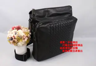 優買二手精品名牌店 BOTTEGA VENETA BV 444959 水 藍 編織 鍊帶 肩背包 斜背包 兩用包 郵差包 信差包 航空包 學院包