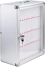Clear Cell Phone Storage Locker Box ，24,36, 48, 60 Position Cell Phone Storage Box Desktop Transparent Storage Box with Safety Lock Restaurant Storage Cabinet(48 Slots)