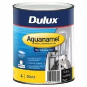 Dulux 1L Enamel Paint Aquanamel Gloss Black