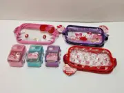 Lot grab bag 6 pk Hello Kitty Sanrio Zipper Clear Pouch, tape stickers