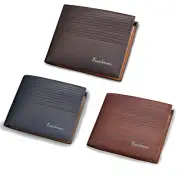 Men's Leather Credit ID Card Holder Wallet Billfold Purse Clutch Bilfold US Ship