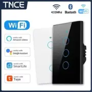 1/2/3/4 Gang WiFi Smart Wall Touch Light Switch Glass Panel for Alexa/Google APP