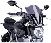 Puig 7016F Windshield for Yamaha MT-07 2014, Dark Smoke, Medium