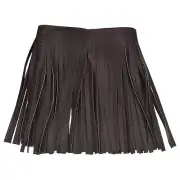2 Yards 6 Inch Faux PU Leather Fringe Trim Tassel Fringe for Sewing, Coffee