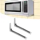 Stainless Steel Microwave Oven Wall Mount Rack Foldable Space Saver Shelf