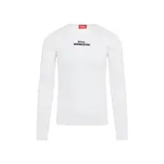 [032c] 032c-White Black Sun Fine Rib Cotton T-Shirt-Uomo L STAND