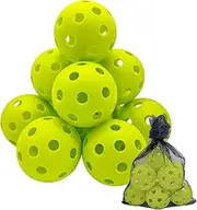 Avesfer Plastic Practice Baseballs 9 inch with Mesh Bag [Anti-Crack] Soft Training Baseball Balls Hitting Batting Indoor Outdoor Lightweight Hollow for Team Drills Coaching