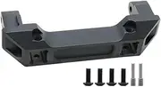 CNC Aluminum AlloyTRX4 Front & Rear Bumper Mount Stand Compatible with 1/10 RC Crawler TRX-4 Upgrade Parts (Color : Black Front)