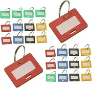 Homoyoyo 50pcs Plastic Number Key Tags Metal Keychain Id Labels Organized Key Sorting for Home Office and Travel
