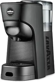 Lavazza, A Modo Mio Tiny Eco, Coffee Capsule Machine, Compact, Compatible with A Modo Mio Coffee Pods, with Automatic Shut-Off, Removable and Adjustable Cup Rest, 1450 W, 220-240 V AC, 50-60 Hz, Black