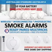ANKA WIRELESS INTERCONNECTED PHOTOELECTRIC Smoke Alarm Detector Qld 10 YEARS