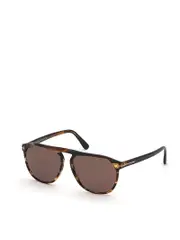 Tom Ford Pilot Sunglasses Brown Jasper FT0835