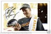 PEYTON MANNING DENVER BRONCOS SUPER BOWL 50 SIGNED PHOTO 6x4 NFL FOOTBALL 2016