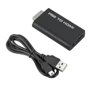 PS2 to HDMI Converter Adapter with 3.5mm Audio Cable Supports PC All Ps2 480i 480p 576i Display Modes