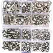 420/210/180/110/75PCS 304 Stainless Steel Allen Hexagon Hex Socket Cap Head Screw Bolt and Nut Set M2 M2.5 M3 M4 M5 M6 M8 Kit (Color : M5)