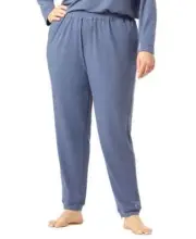 Hue Plus Size French Terry Cuffed Lounge Pant Vintage Indigo SZ 2X