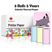 Phomemo 3 Rolls Self-adhesive Transparent Sticker Thermal Paper For T02 M02x Label Sticky Diy Photo Texts Study Notes Printing YPB Paper 5Year