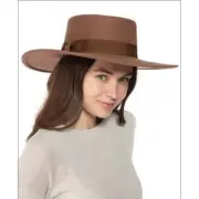 $98.00 Nine West Wool Felt Telescope Floppy Hat, Pecan