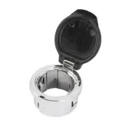 Power Outlet Retainer Plug Cover 12V Chrome for 07-14 Silverado Sieera Escalade