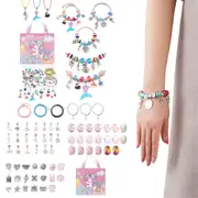 Charm Bracelet Making Kit Girl DIY Unicorn Mermaid Bracelet Set for Girls