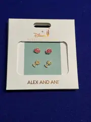 Alex and Ani Disney Princess Earrings PICK 1 BELLE CINDERELLA ARIEL NEW 2022