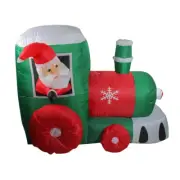 4.5 ft Christmas Inflatable Santa Locomotive Train LED Yard Art Decoration NEW