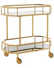 Safavieh Furniture Silva 2-Tier Octagon Bar Cart